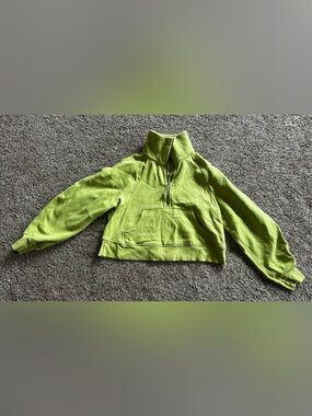 lululemon athletica Neon Green Half-Zip Pullover